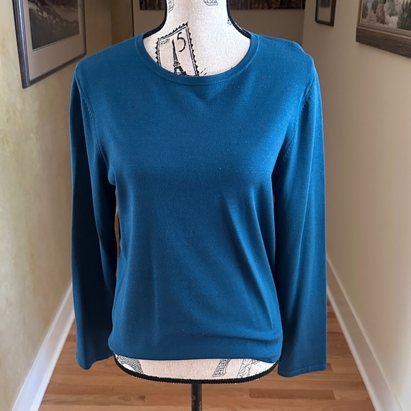 Pendleton Sweater Set Cardigan and Long Sleeve Sweater Teal Gray Womens Size M/L - Picture 11 of 16